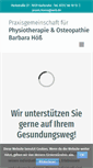 Mobile Screenshot of krankengymnastik-hoess.de